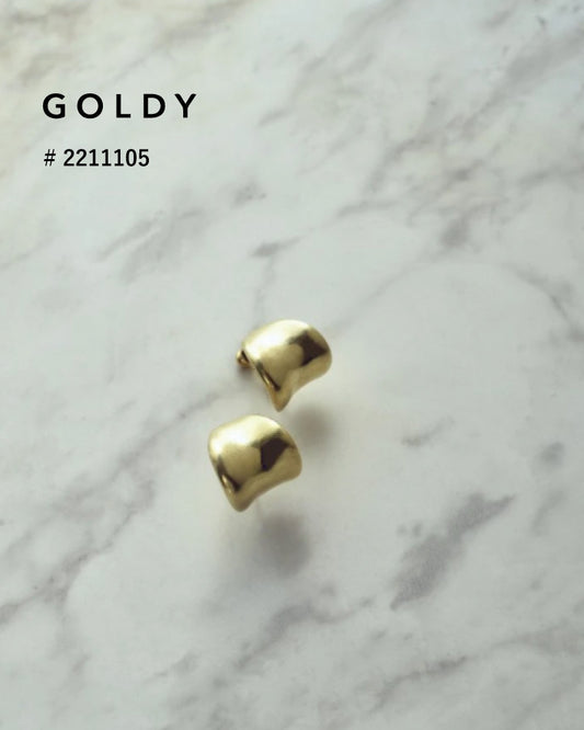 【現品限り】カービーメタルプレートイヤリング/GOLDY/ゴールディ/2211105